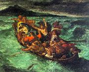 Eugene Delacroix Christ on the Lake of Gennesaret Norge oil painting reproduction